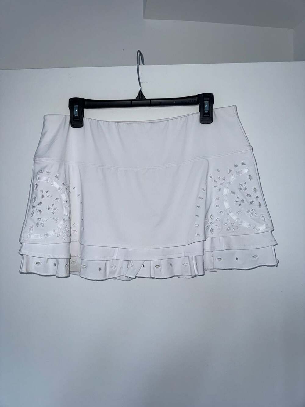 Lucky in Love White Eyelet Tennis Skort Size L (12-14)